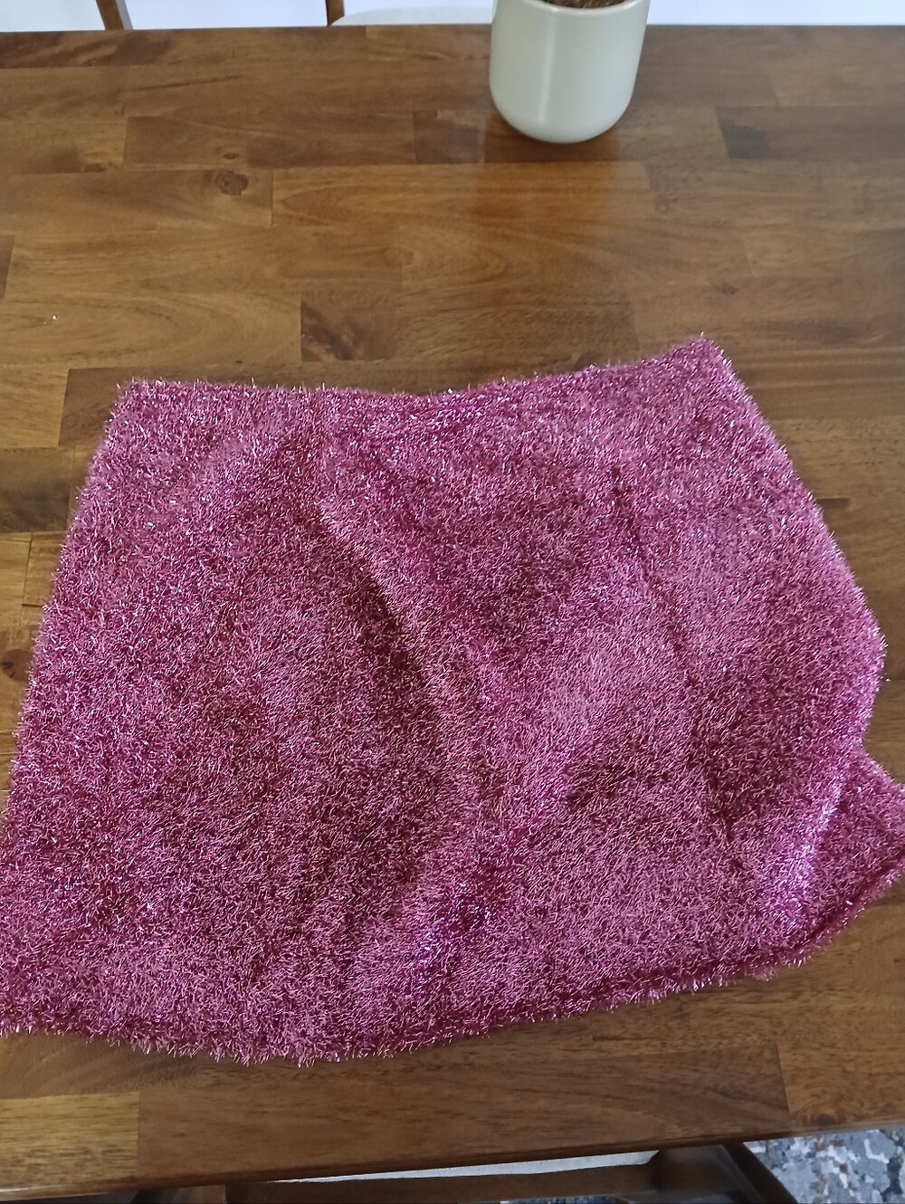 H&M NWT Size L Pink Shimmery Women's Mini Skirt